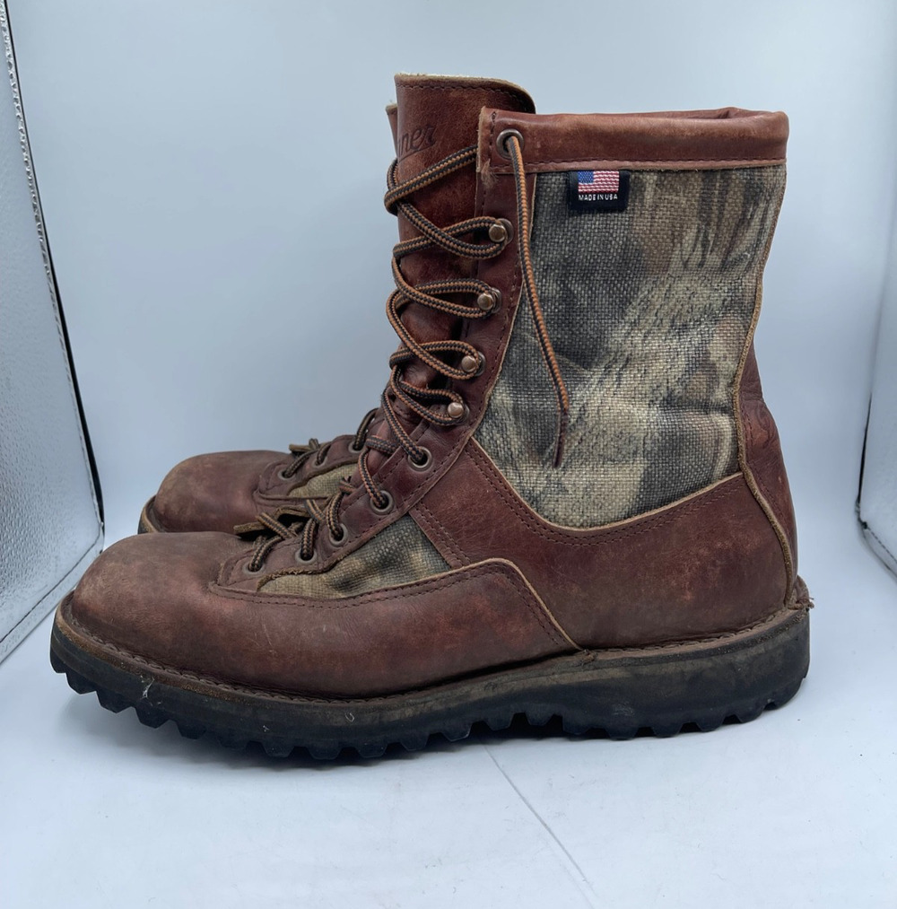 VTG DANNER 58300X Men's Boots GORE-TEX Brown Camouflage High Cut Size US 11.5 D